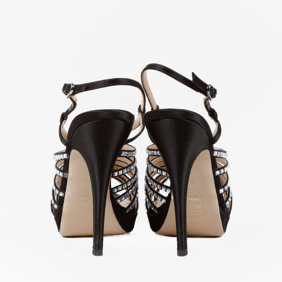 Valentino Crystal and Pearl Embellished Cage Sandals - Picture 3 of 10